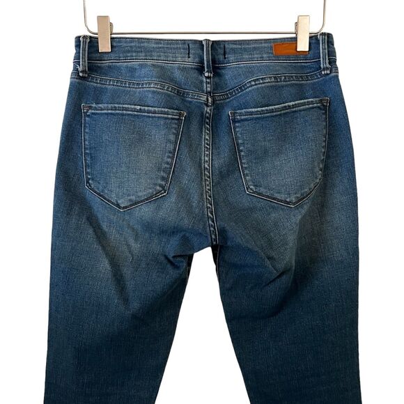 Abercrombie & Fitch Harper Ankle Mid-Rise Frayed Hem Medium Wash Jeans - SZ 26/2 - Picture 5 of 7